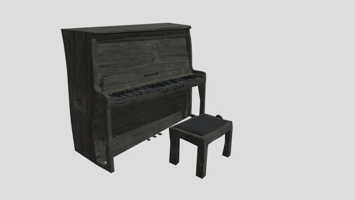 Old Piano 3D Model