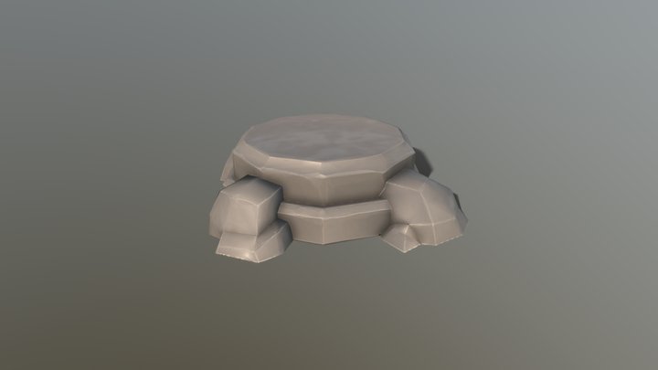 Stylized Stone Pedestal (Lowpoly Game Asset) 3D Model