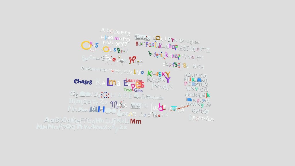 Jumbled Logo Letters Pack 4