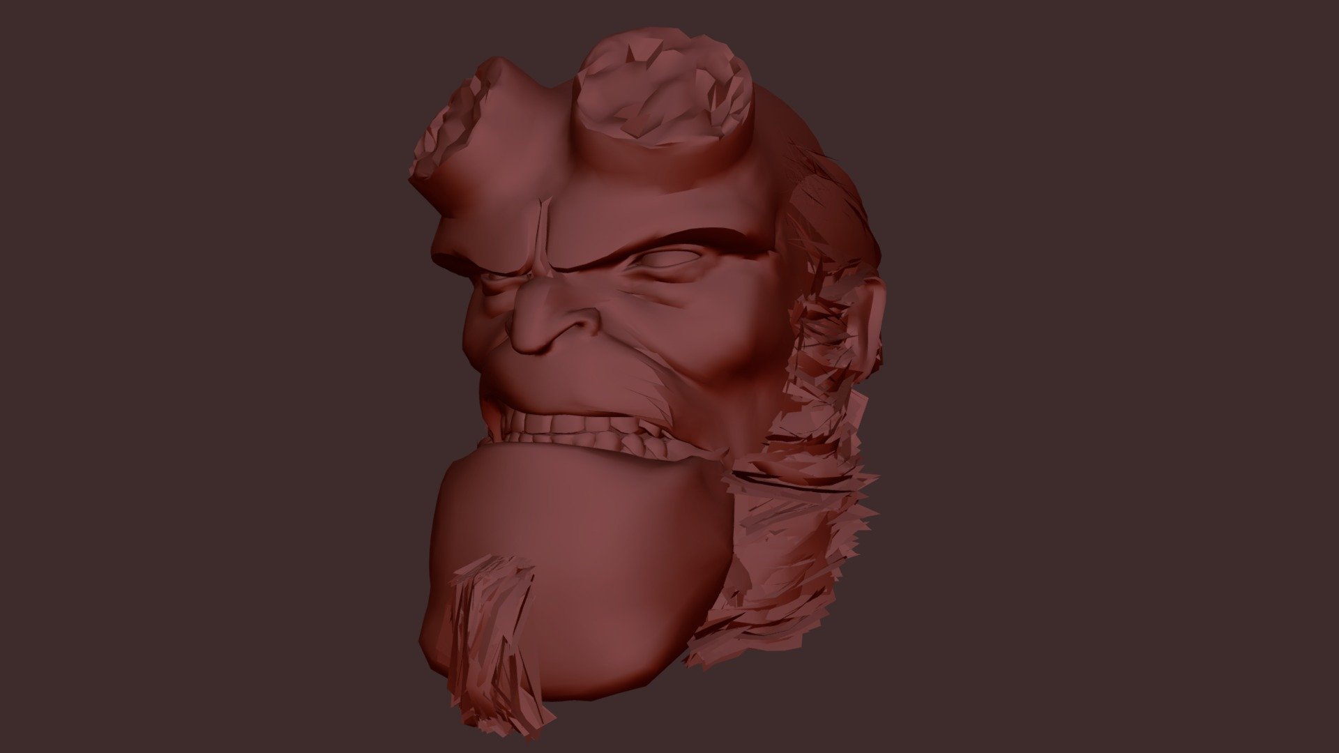 hellboy angry head 1/6 - Download Free 3D model by plastic goblin 69 ...