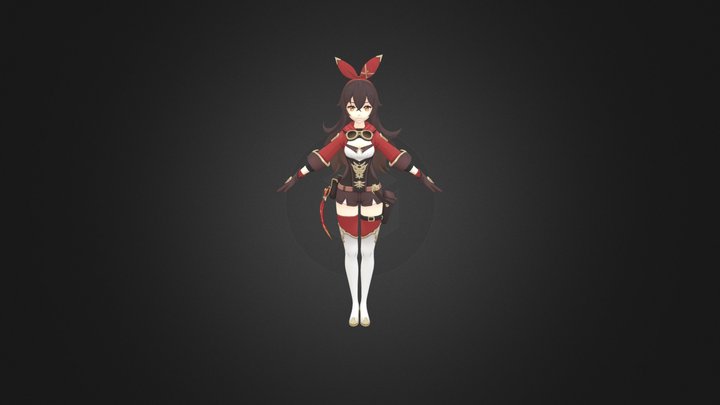 Genshin Impact = Amber 3D Model