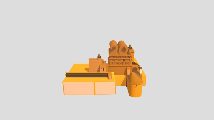 20th_ Century_ Fox_ Records_logo_remake_1978 3D Model
