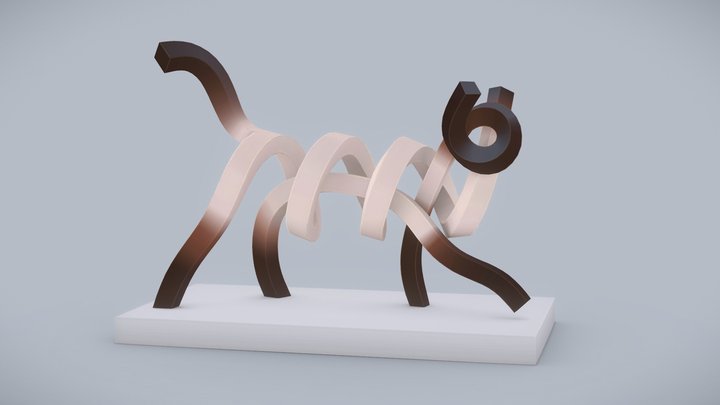 Cat sculpture 3D Model