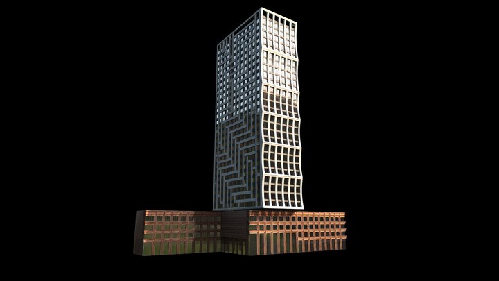 Cigarette Building by MERAKOM 3D Model