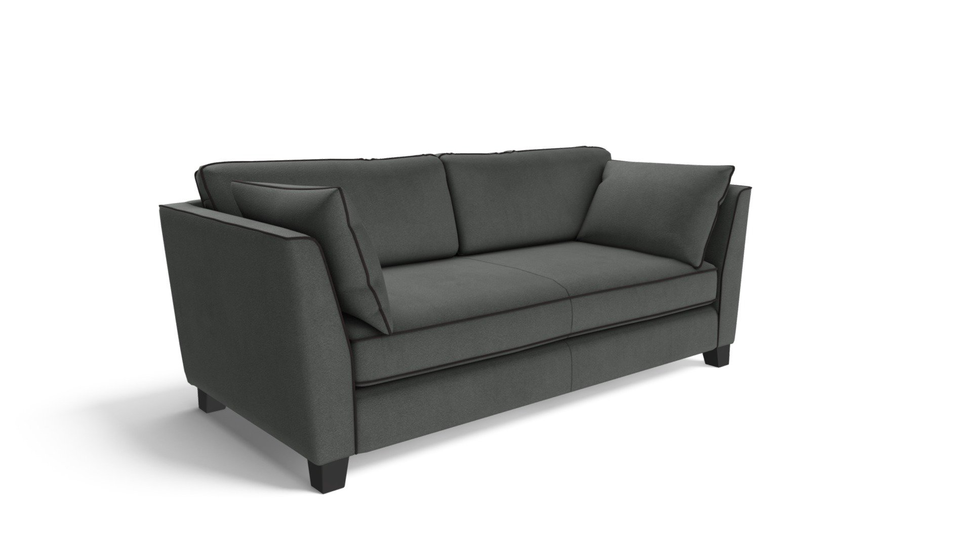 Wolseley 3 Seater Sofa, Smoke Grey Velvet