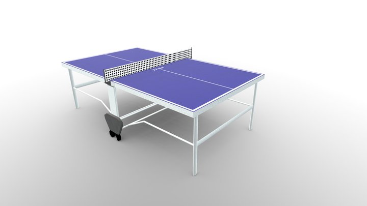 Table Tennis Table 3D Model