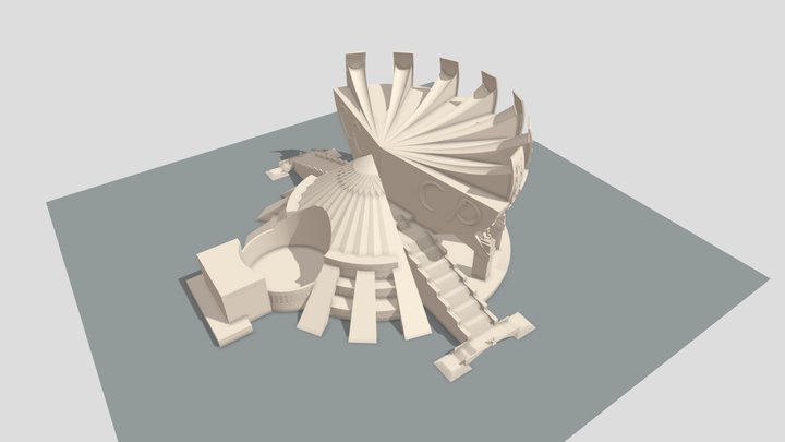 Dvorec Narodov 01 3D Model