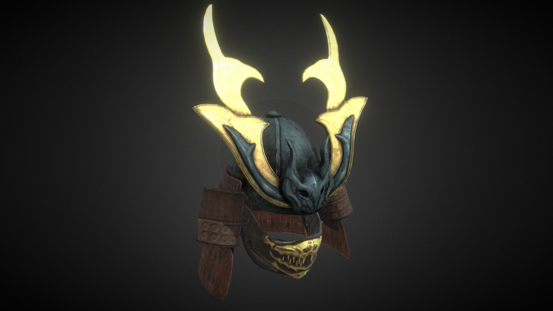 Head Samurai Oni Mask Asset - Buy Royalty Free 3D model by nongnong96 ...