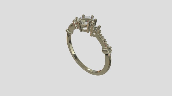 AGRG007 goldring wedding engagement luxury – Kostenloses 3D-Modell STL