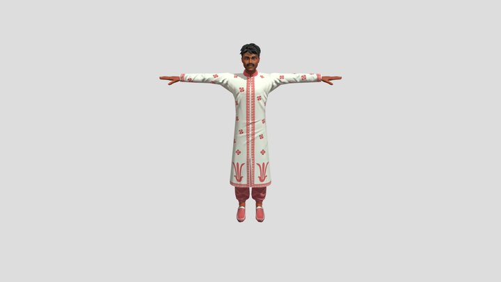 indian traditional wear 3D Model