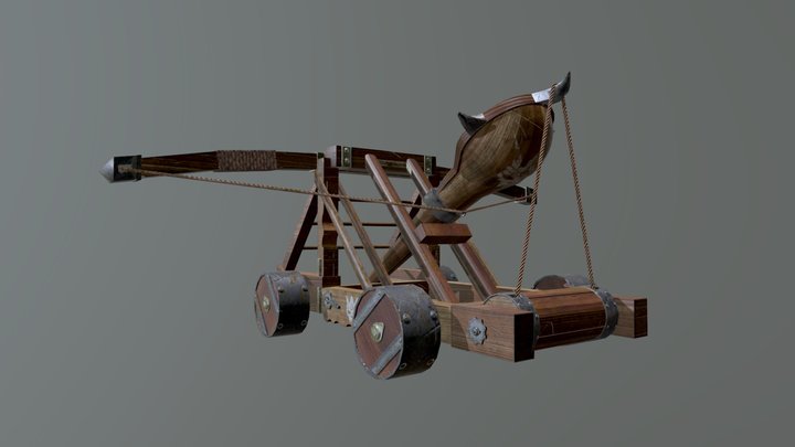 Medieval Catapult 3D Model