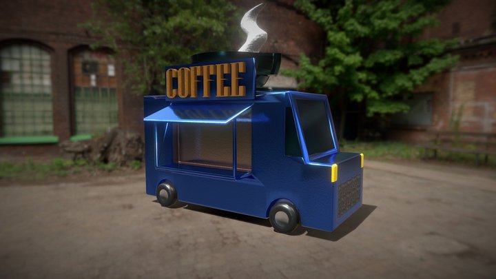 Food Truck First Try Painting in Substance 3D Model