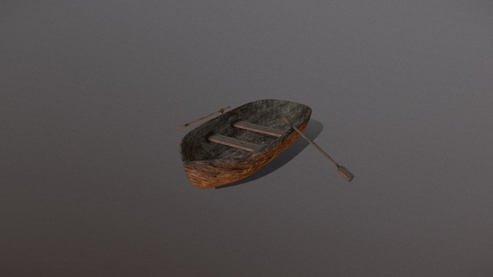 Lowpoly Wooden Boat – Modello 3D gratuito STL
