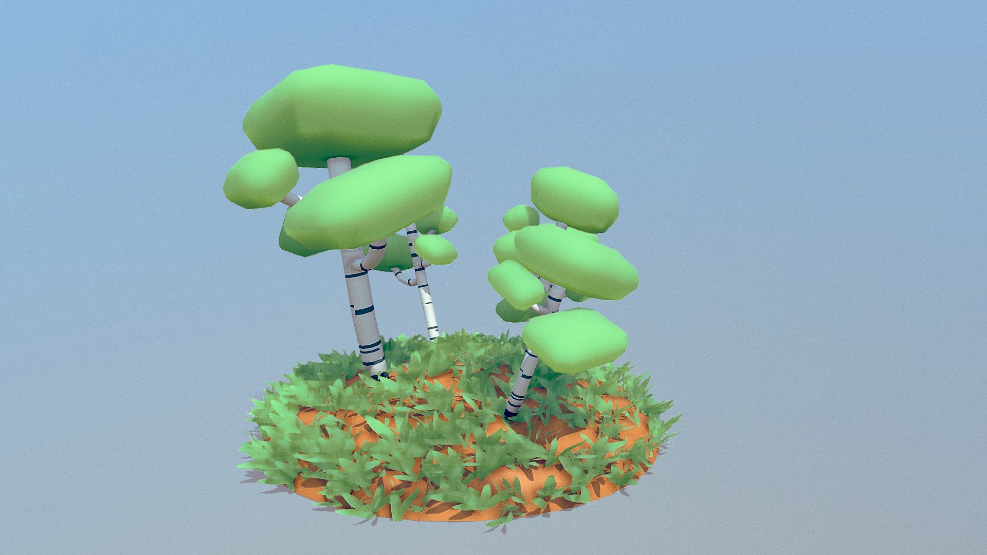 Lowpoly diorama Tree