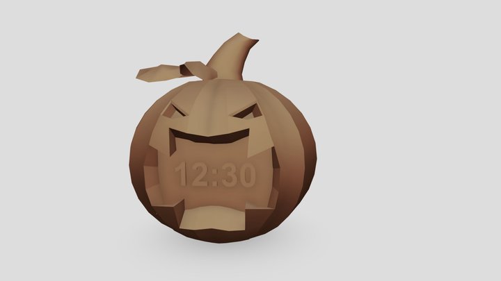 CT4012 Pumpkin Clock, Clock Design 3D Model