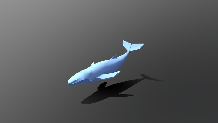Low poly Whale 3D Model