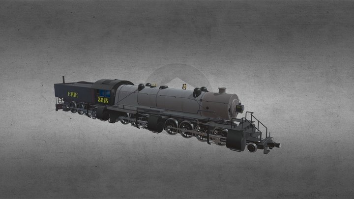 Steam Locomotive Triple X 3D Model