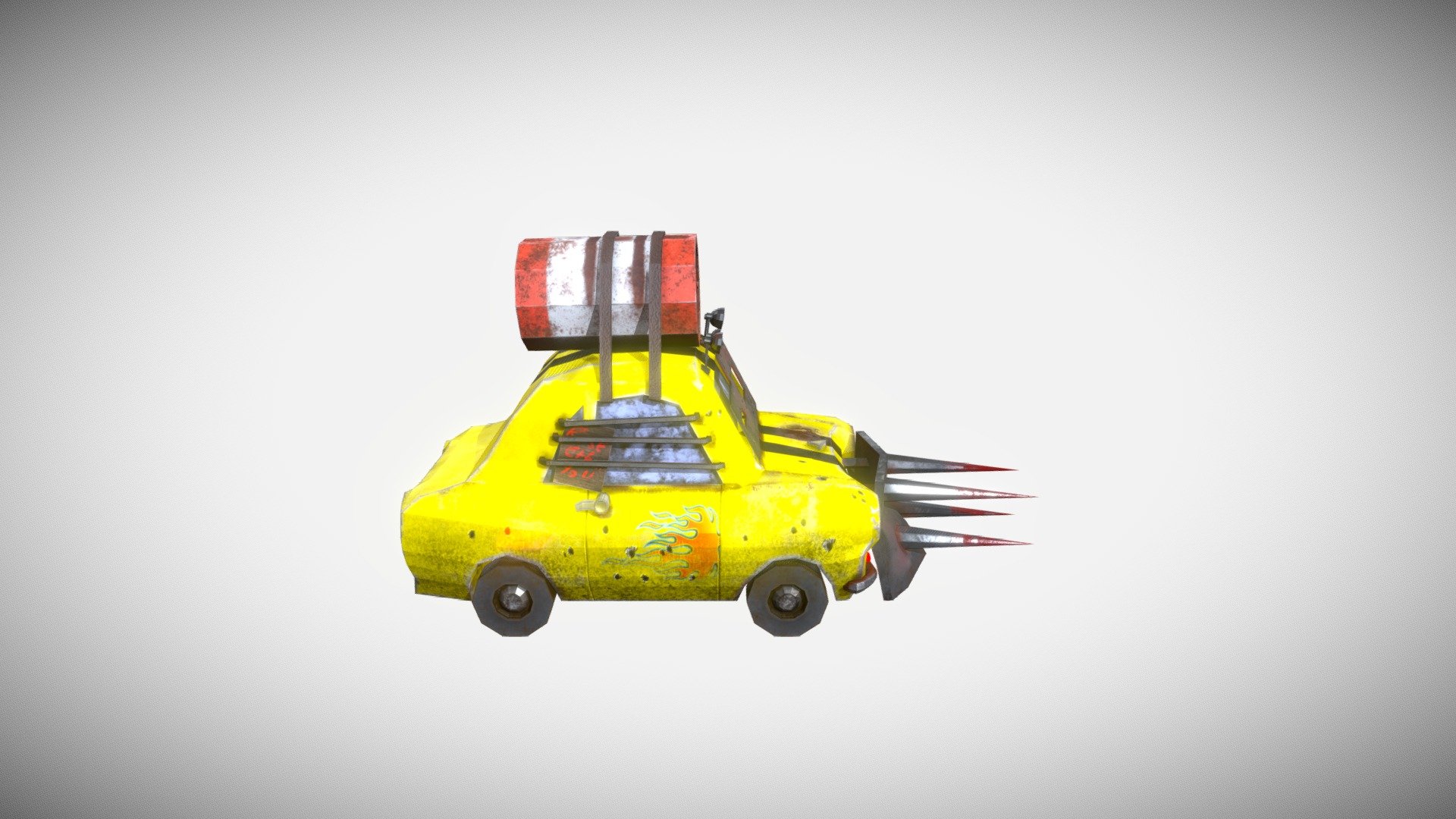 Sylized car Lowpoly — Sketchfab embed 3D viewer