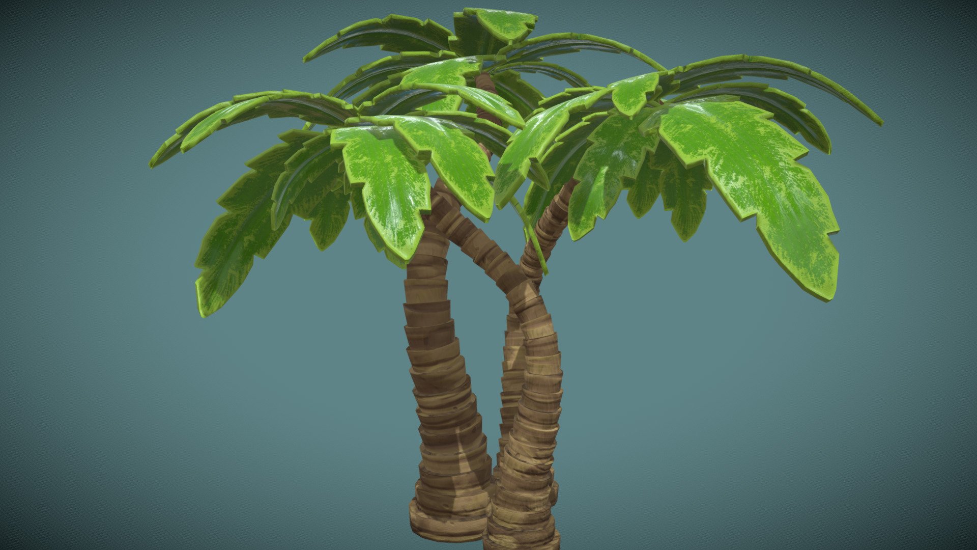 Stylized Palm Tree 1K PBR - Download Free 3D model by hexy