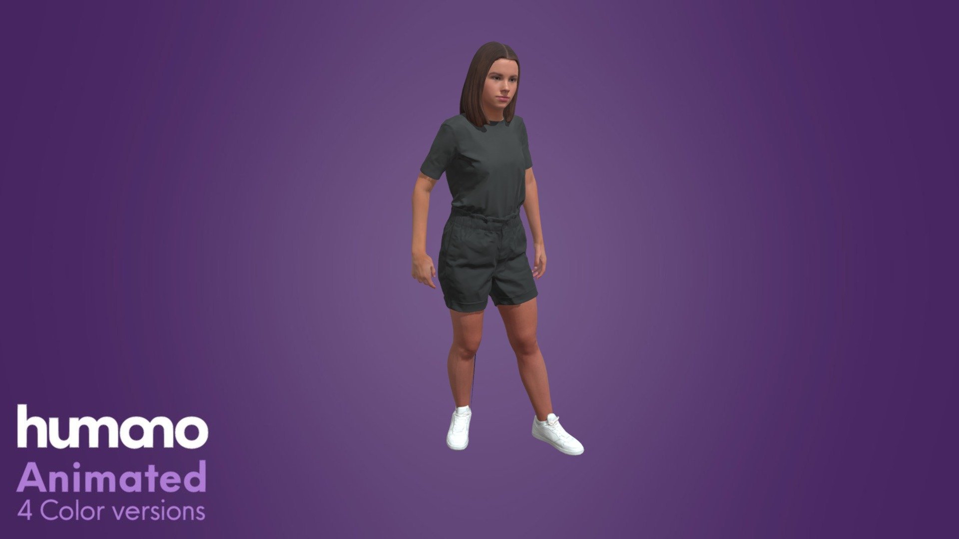 Animated Woman Moving around 4593-SM1 - Buy Royalty Free 3D model by ...