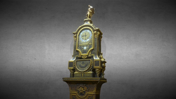 Clock with barometer
