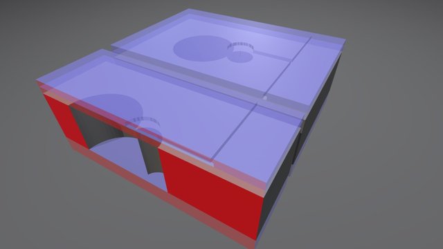 Glass channel cell 3D Model