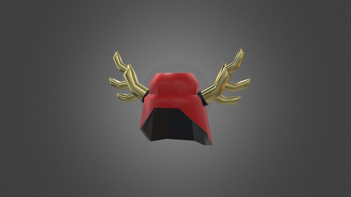 Low Poly Samurai Helmet 3D Model