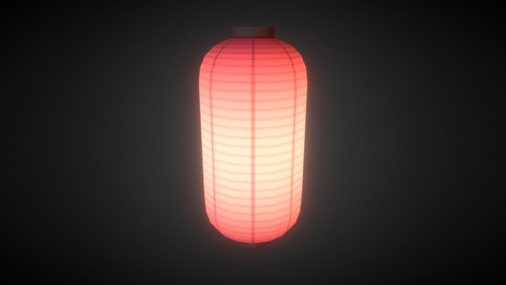 Japanese Paper Lantern 3D Model
