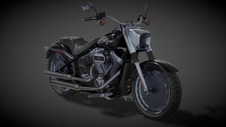 Harley Davidson Fatboy 2018 Edition 3D Model