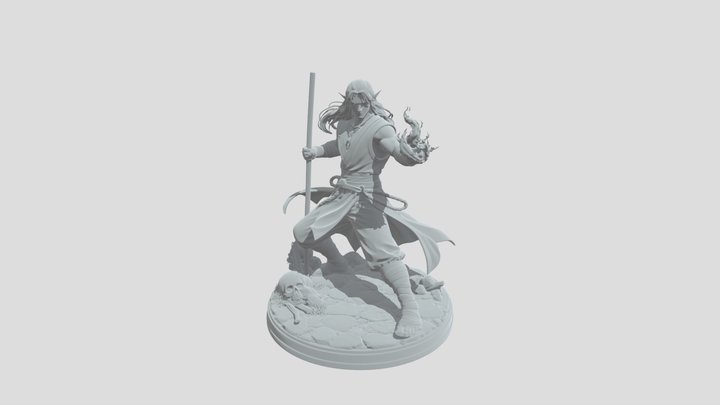 Violet Flame Mage 3D Model