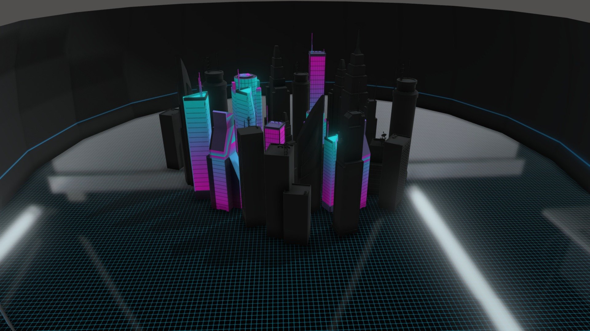 NeonRacetrack - 3D model by convrseai [f993b82] - Sketchfab