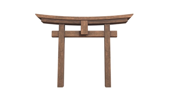 Japanese Torii Gate 3D Model