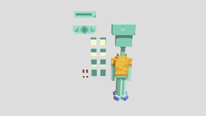 Squidward (Minecraft SpongeBob dlc map) 3D Model