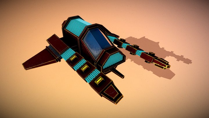 Space battle fighter 3D Model