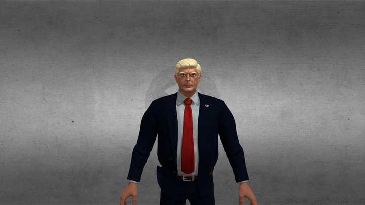 Fortnite Donald Trump Style Custom 3D Model