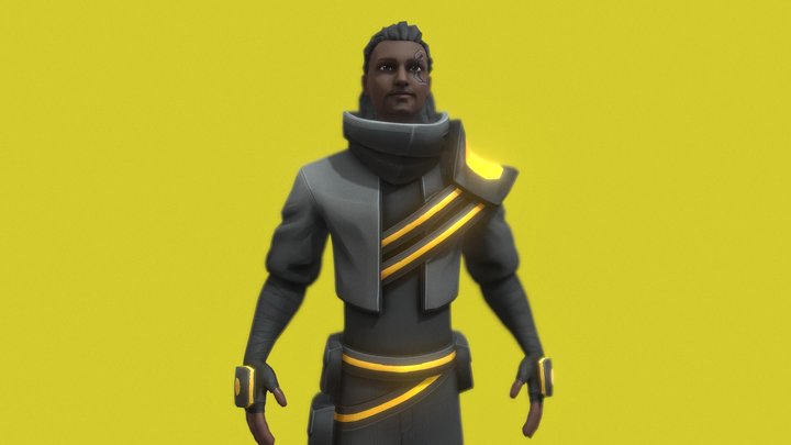 Male Sci-Fi Character | Stylized 3D Model