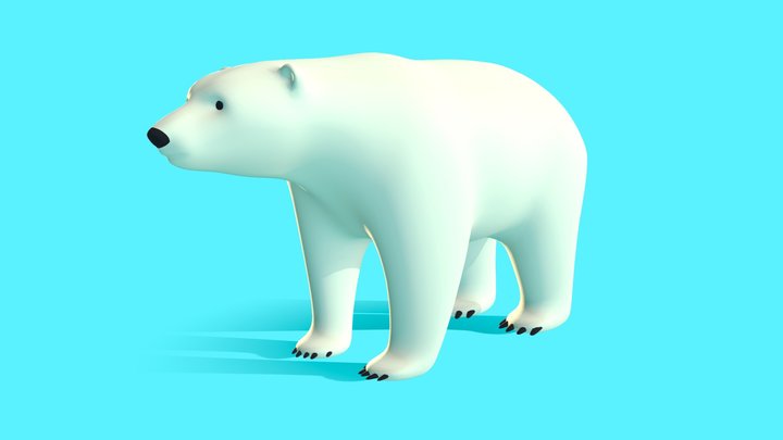 Polar Bear - Stylized 3D Model