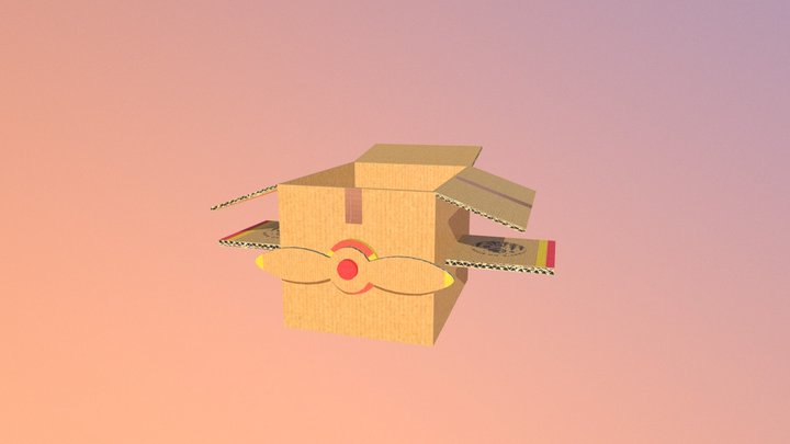 Cardboard plane <3 3D Model