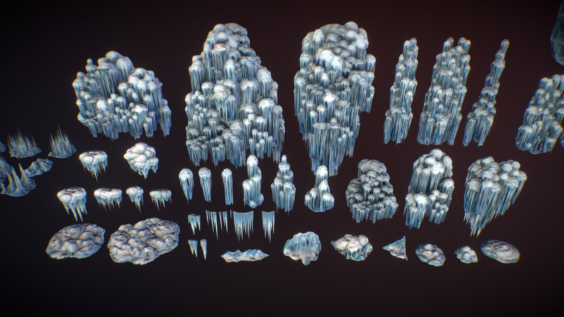 Snow pillars