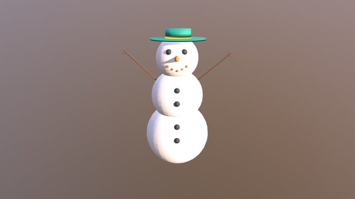 Snow Man 3D Model