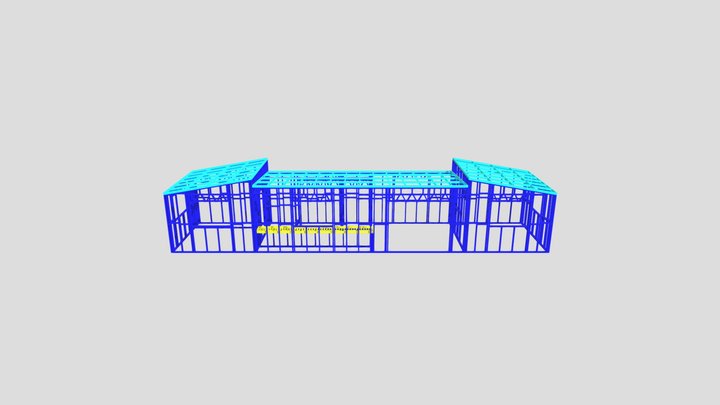 15m 2 bed 3D Model