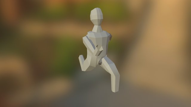 animation Low Poly Man 3D Model