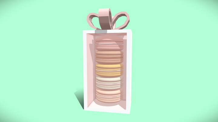 Macaron 5-pack 3D Model