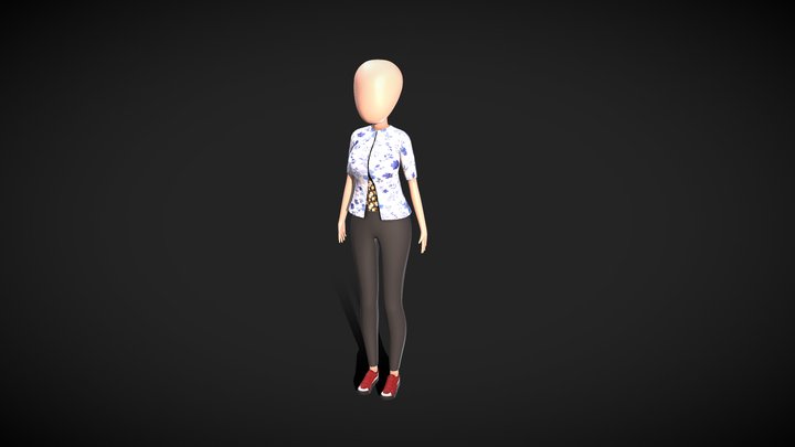 Female Dummy Body with cloths 3D Model