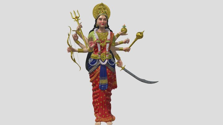 Parvati idol Statue 3D Model