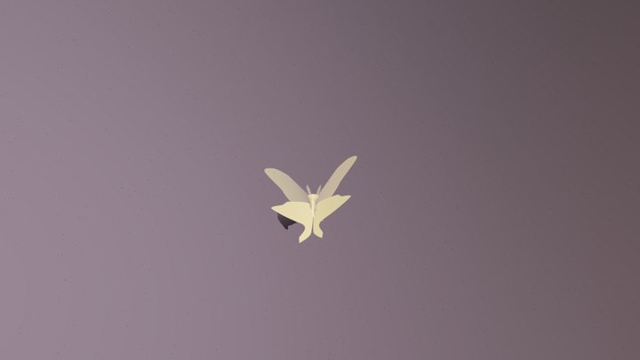 Lunar moth (REWORKED) 3D Model