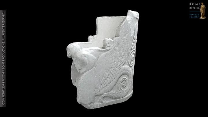 3D rendering of Throne (San Gregorio type, from the Acropolis)