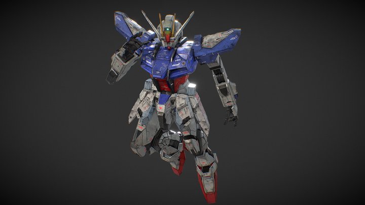 GAT-X105 Strike Gundam 3D Model