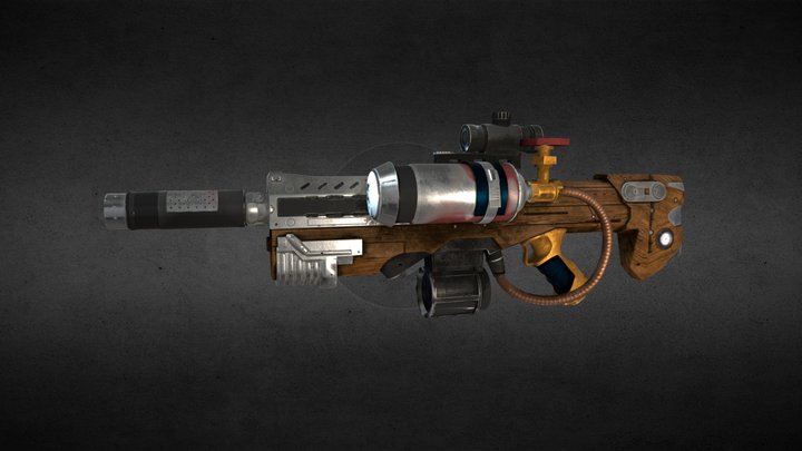 Steampunk gun 3D Model