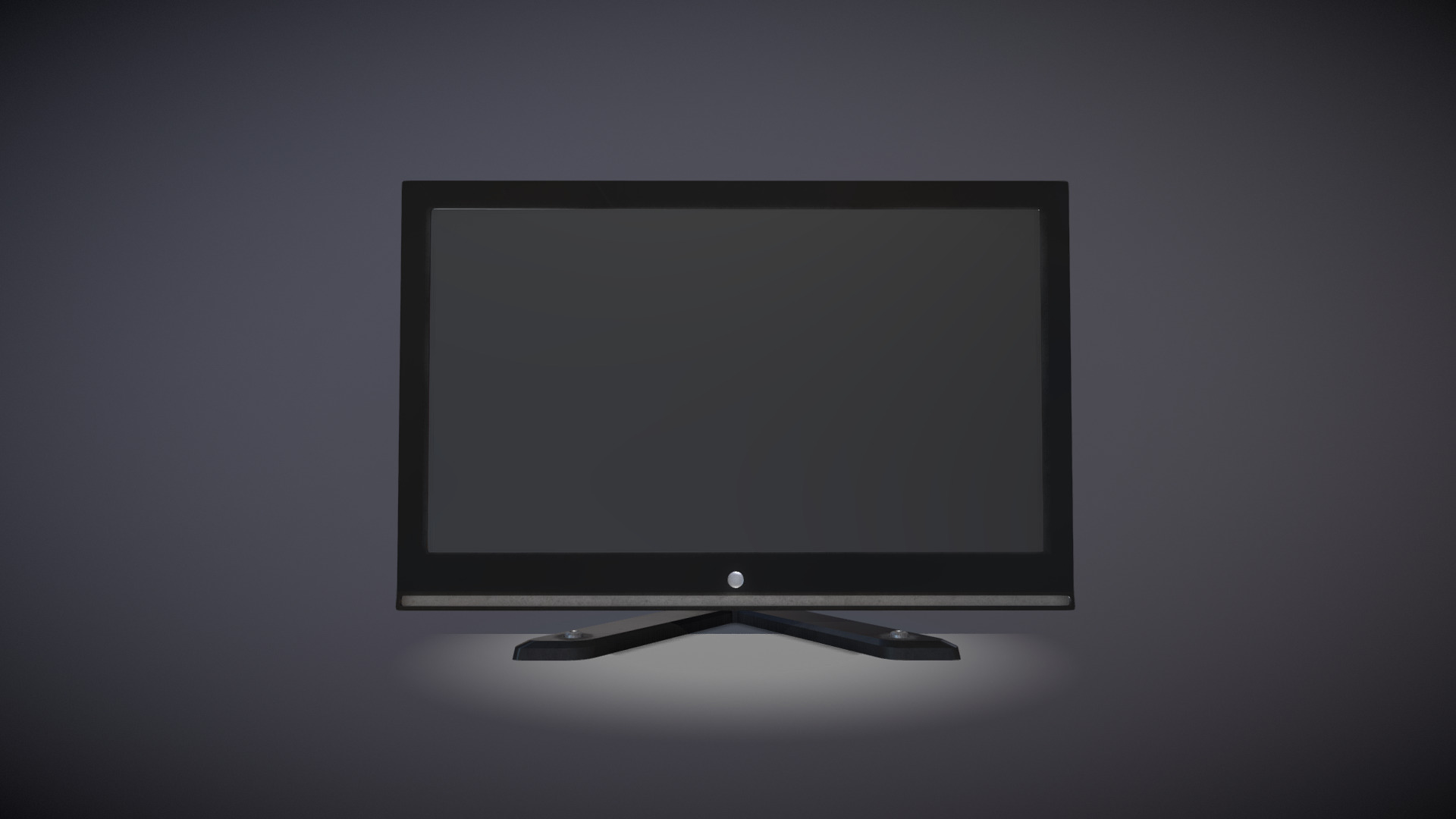 3D model TV - This is a 3D model of the TV. The 3D model is about a computer monitor with a black screen.